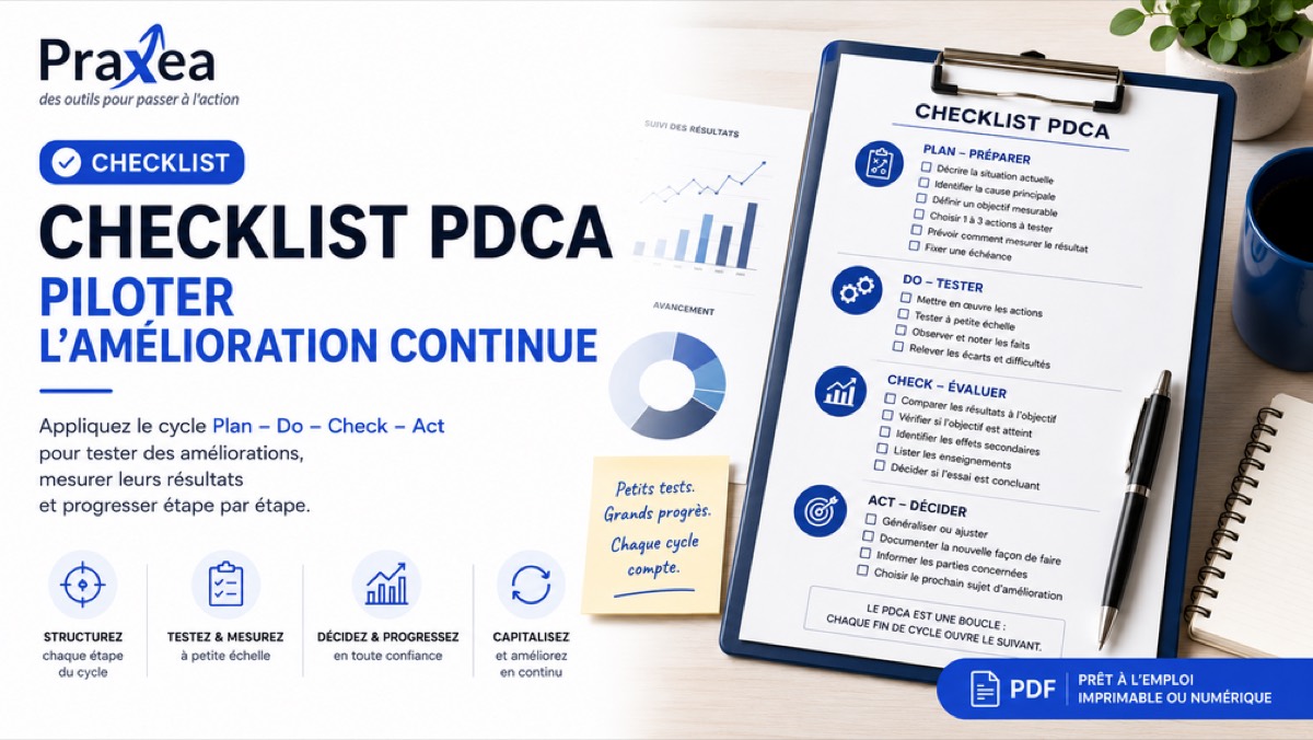 Couverture — Checklist PDCA : piloter l'amélioration continue étape par étape